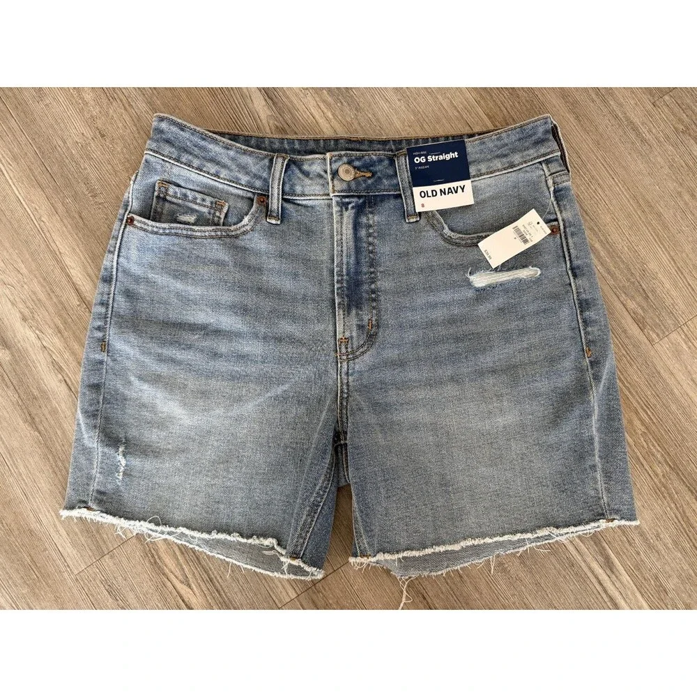 Old Navy NWT High Rise OG Straight Denim Shorts Size 8